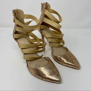 Free People - Vegan! Gold Dancing Heels (7)
